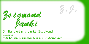 zsigmond janki business card